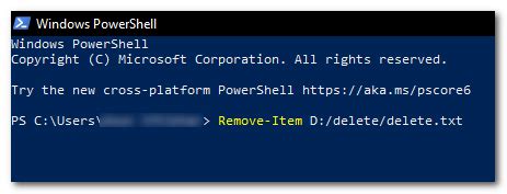 How to Delete PowerShell 的图像结果