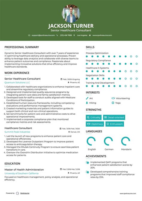 10+ Healthcare Consultant Resume Samples & Templates for 2025