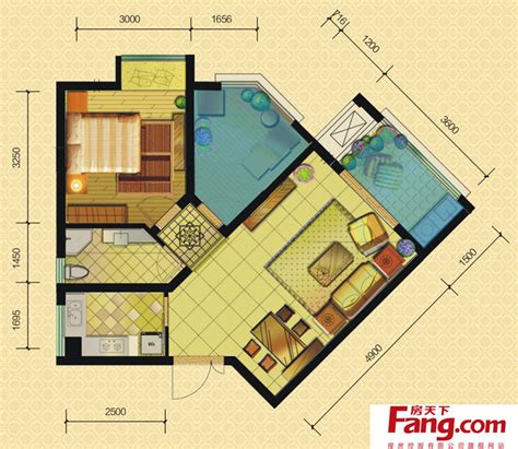 2018单身公寓小户型房屋平面设计图-房天下装修效果图