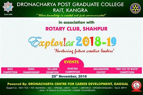 Explorica-2018 | Dronacharya PG College of Education
