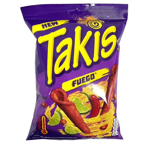 Takis Fuego Chips 180g Extreme Chill and Lime Flavoured Corn Snack ...