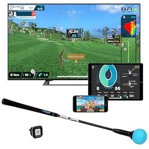 PHIGOLF Home Golf Simulator with Weighted Swing Stick, Indoor & Outdoor ...