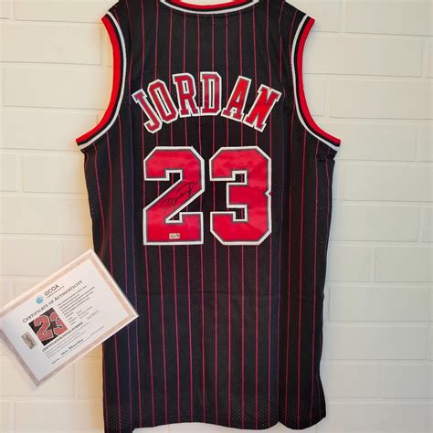 Michael Jordan Signed Autographed #23 Chicago Bulls Jersey Black With ...