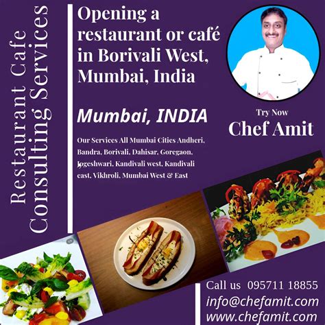 Mumbai Borivali Chef Amit restaurant and chef Consultancy Services