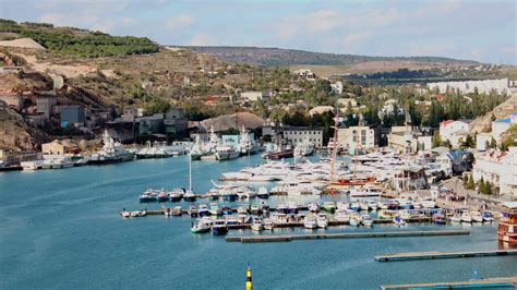 Bay with boats on the water 13164589 Stock Video at Vecteezy
