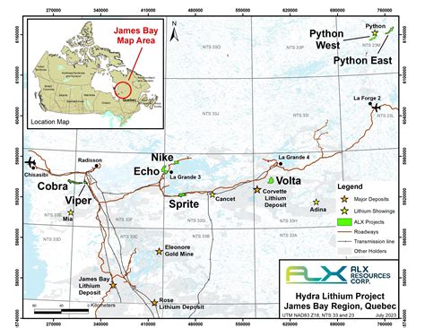 ALX Resources Corp. Update on Lithium Exploration in James Bay Region, Quebec