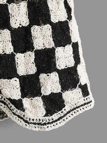 SHEIN EZwear Checkered Pattern Asymmetrical Hem Button Up Sweater Vest ...