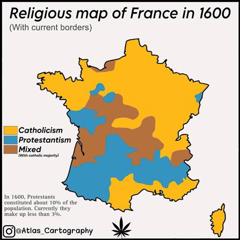 Religion in France, 1600. by atlas_cartography - Maps on the Web