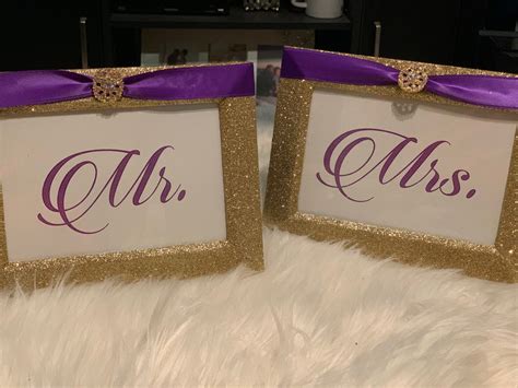 Gold and Purple Royalty 8pc Wedding Set Bride and Grooms - Etsy