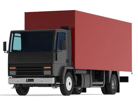 Großer schwarzer LKW mit Sattelanhänger Vorlage zum Platzieren von ...