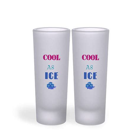 Buy iKraft Cool as Ice Printed Frosted Shooter Glass Set for Party ...