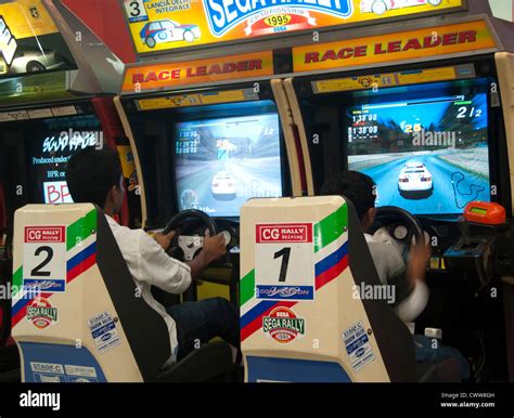 Arcade Racing Game Stock Photo - Alamy