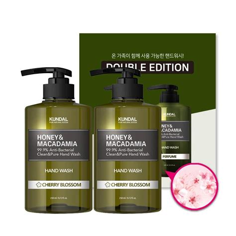 KUNDAL Liquid Hand Wash Cherry Blossom 8.72fl.oz(258ml)2 bottles pump ...
