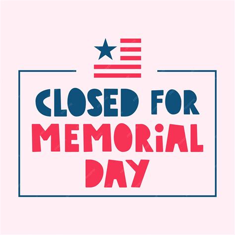 Premium Vector | Closed for Memorial day Badge Vector hand drawn ...