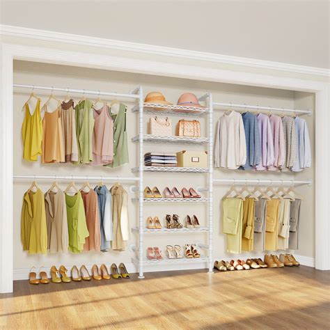 Timate P3 Closet System, Expandable Wall Mounted Closet System with 6 ...
