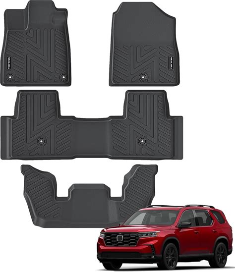 Floor Mats for Honda Pilot 2023 2024 2025 All Weather Protection TPE ...