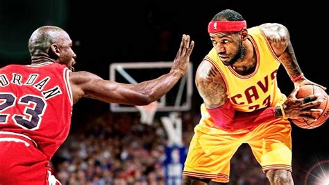 Lebron James Guarding Michael Jordan Wallpaper
