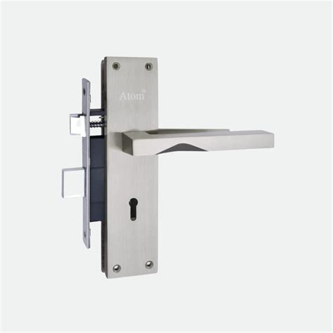 Iron Mortise Door Handle Set with Lock Body, Finish Brass antique & CP ...