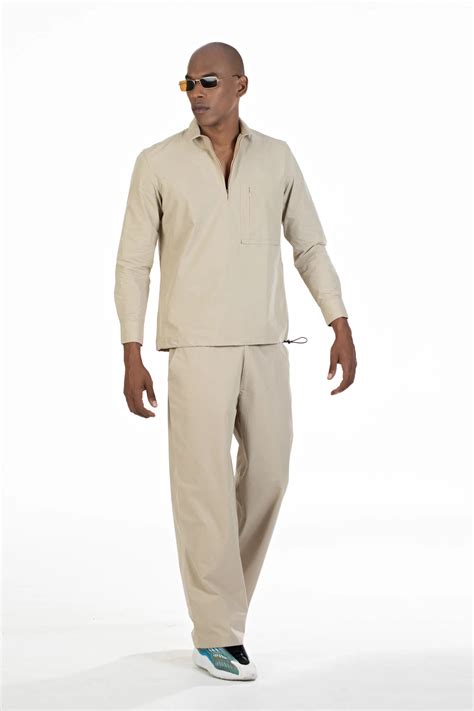 Buy Beige Solid Poplin Men's Co-Ord Set -North Republic