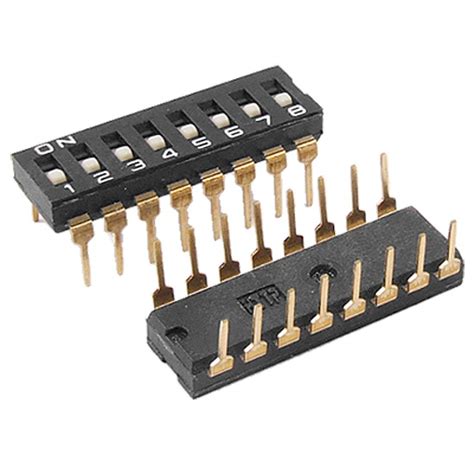 ELECTROPRIME 2 Pcs 2.54mm Pitch 8 Positions Ways Gold Tone 16 Pin IC ...