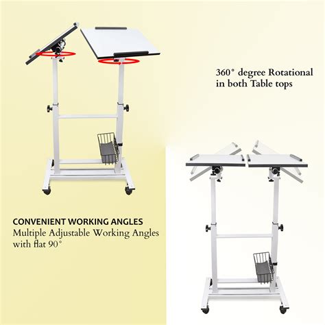 Isomars Sit &Stand 360° 2 Platforms Laptop & Projector User Table Mult