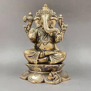CraftVatika Brass Ganesha Idol For Pooja Ganesha Statue For Home Decor ...