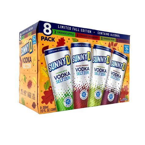 BUY SUNNY D VODKA SELTZER FALL VARIETY EACH | Fridley Liquor