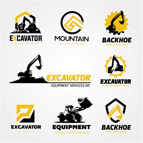 Construction Logo Designs - Excavator Equipment Service Logos - Construction Logo Ideas