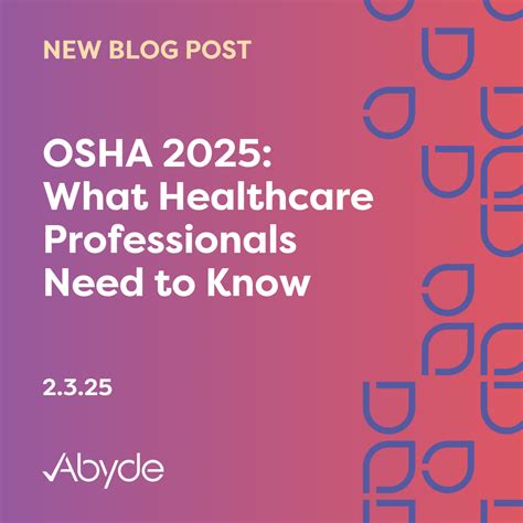 2025 OSHA Healthcare Updates | Abyde