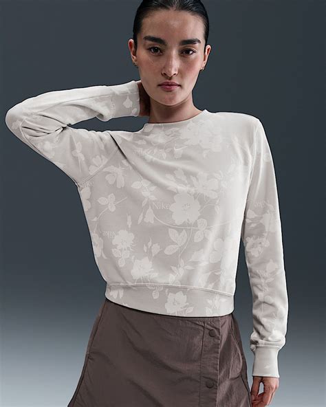 Nike Sportswear Chill Terry Women's Crew-Neck French Terry Printed ...