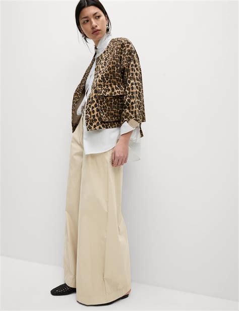 Pure Cotton Pleated Wide Leg Chinos | M&S Collection | M&S