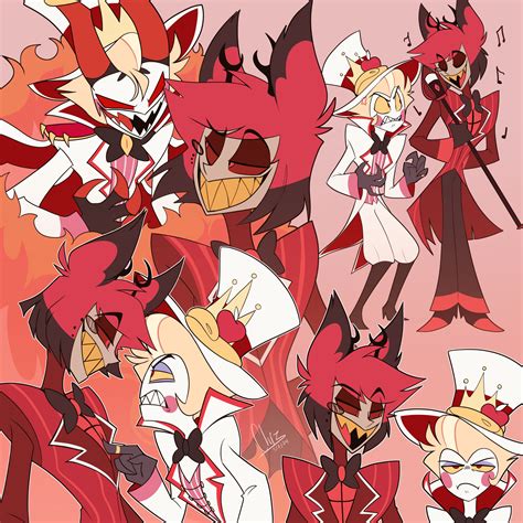 Lucifer Morningstar And Alastor Hazbin Hotel Drawn By Chiz Danbooru