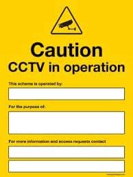 SRGInfotech CCTV PVC Waterproof Sticker - 4 Set Combo Offer | Caution ...