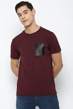 Buy Men Maroon Graphic Print Crew Neck T-shirt Online - 659498 | Allen ...