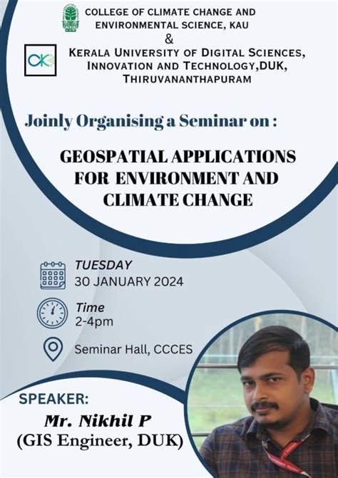 Seminar on Geospatial Applications for Environment and Climate Change ...