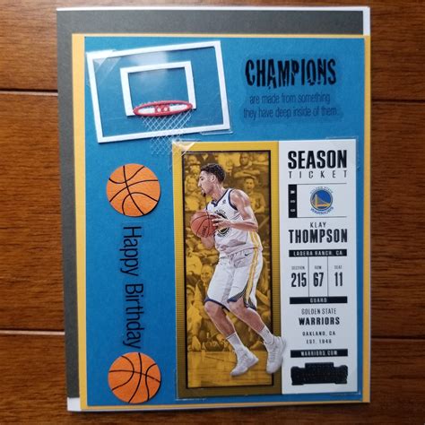 Golden State Warriors Birthday Card With 2015 & 2016 MVP Stephen Curry ...