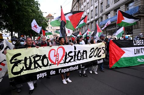 Pro-Palestinian protesters, police clash in Basel during Eurovision