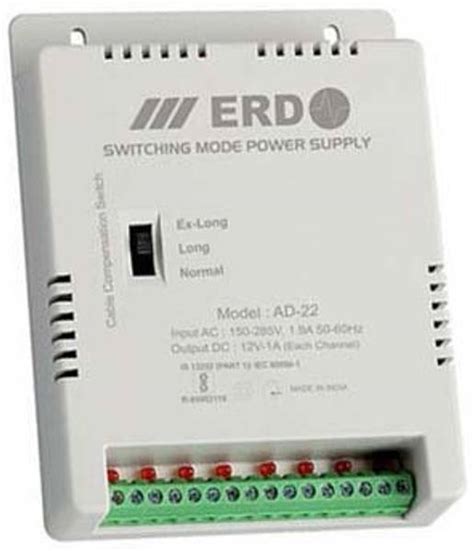 SKE ERD AD-22 CCTV 8 Channel Power Supply I.C Design Cable Compensation ...