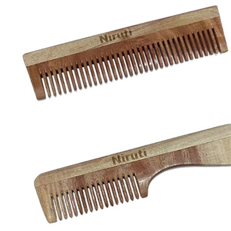 Buy Niruti Neem Wooden Comb Set for Women & Men | Hair Growth | Natural ...