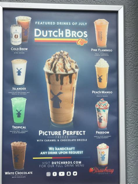 Dutch Bros Nutrition Menu