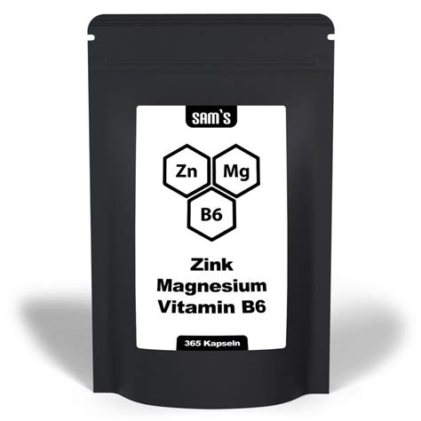 SAM'S Zink Magnesium Vitamin B6 Kapseln, 365 St.