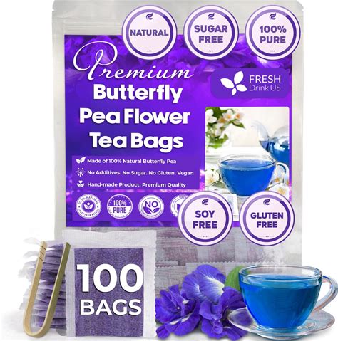 Amazon.com : BLUE TEA - Combo Pack - Butterfly Pea Flower Tea (10TB ...