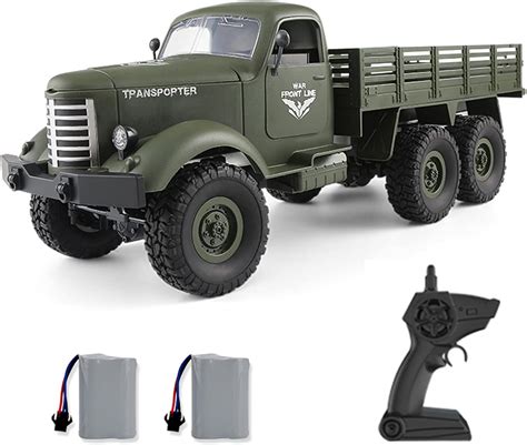 Amazon.com: GoolRC RC Military Truck, 1:16 Scale Remote Control Car ...