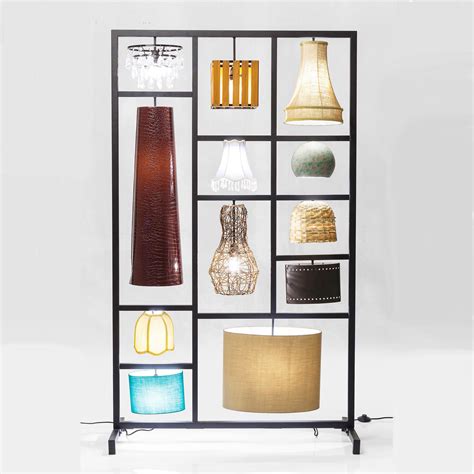 Chrome 12 Shade Eclectic Floor Light Screen | Black floor lamp, Home ...