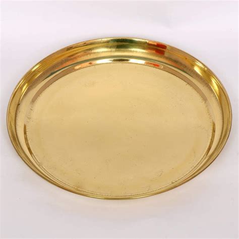 DOKCHAN Handcrafted Brass 6 Inch thali for Sweets Home DÉCOR Pooja ...