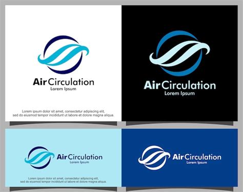 Fresh air circulation logo template | Premium Vector