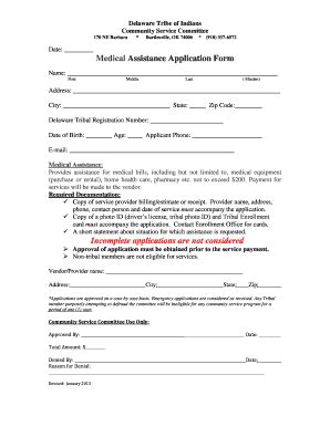 Fillable Online delaware tribe of indians form Fax Email Print - pdfFiller