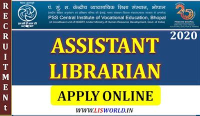 Recruitment for Assistant Librarian at PSS Central Institute of ...