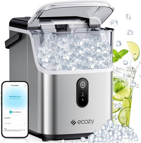 Amazon.com: ecozy Smart Nugget Ice Maker Countertop, Pebble Ice Maker ...