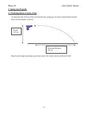 Image result for Determining Spring Constant From Projectile Flight